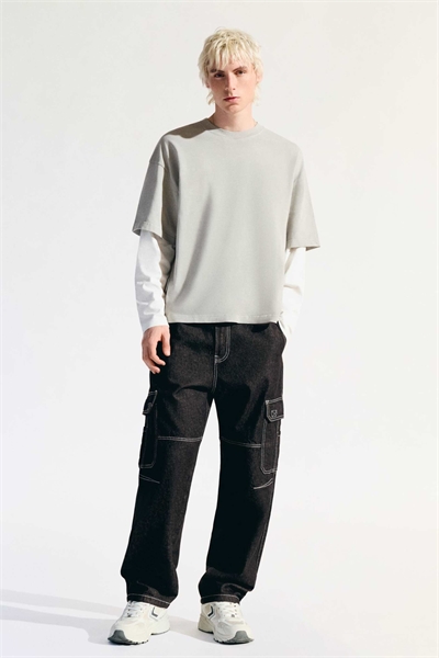 Джинсы-карго свободного кроя артикул 149658681