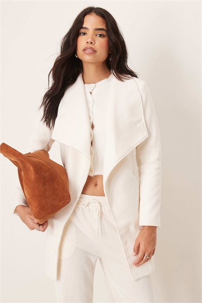 Пальто с поясом Waterfall в цвете «березовый крем» артикул 139307520