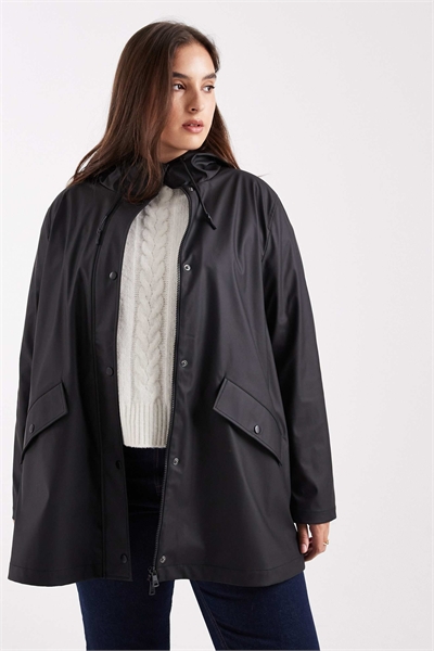 Дождевик с капюшоном черного цвета артикул 152860094