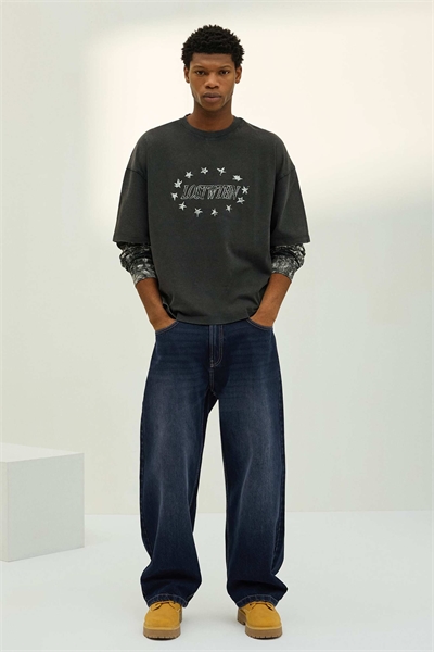 Джинсы-багги артикул 155702424