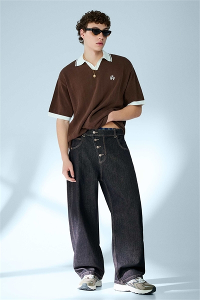 Джинсы-кюлоты с пуговицами спереди артикул 156150437