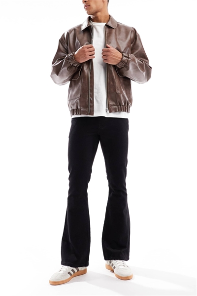 Джинсы-клёш из эластичного материала артикул 149656860