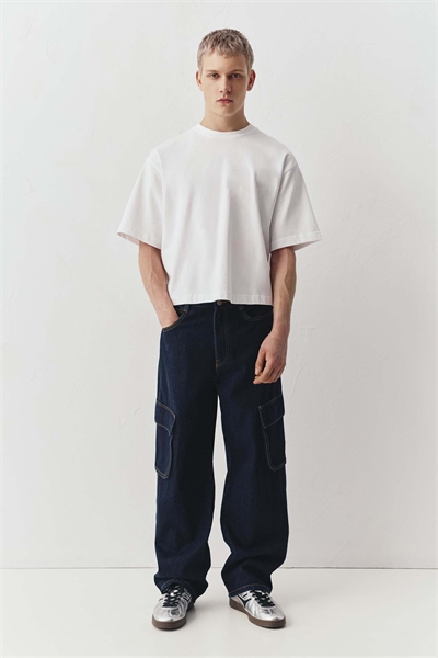 Джинсы-карго свободного кроя артикул 155697930