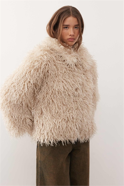 Куртка из искусственного монгольского меха артикул 149138522
