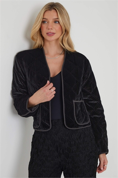 Жакет из бархата с ромбовидной стежкой артикул 151719262