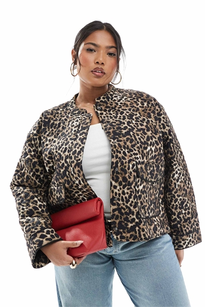 Стеганая куртка с животным принтом артикул 139946724