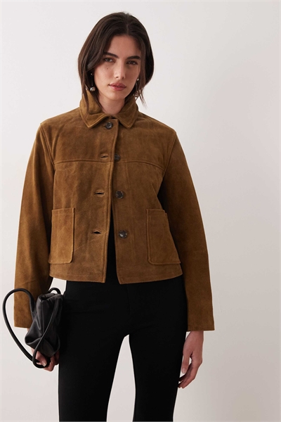 Короткая куртка из 100% замши артикул 155170084