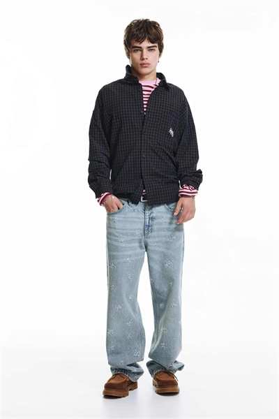 Джинсы свободного кроя с вышивкой Stwd артикул 155320314