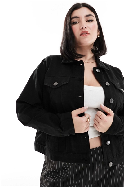 Укороченная джинсовая куртка артикул 133654822