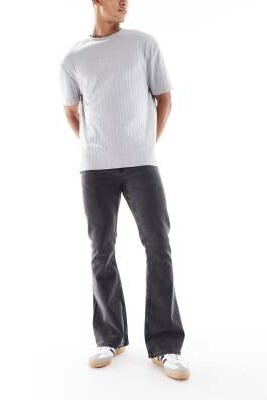 Джинсы-клёш из эластичного материала артикул 149656611