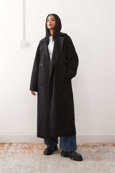 Пальто оверсайз из смешанной шерсти Kia с завязками на талии артикул 149514572