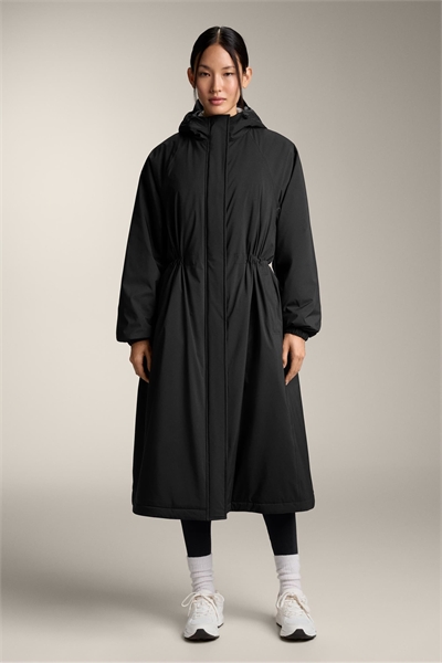 10k thindowntm водонепроницаемая сверхлегкая длинная утепленная куртка черного цвета артикул 153663768