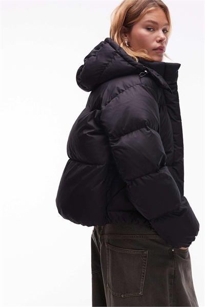 Западное укороченное пуховое пальто артикул 142436644