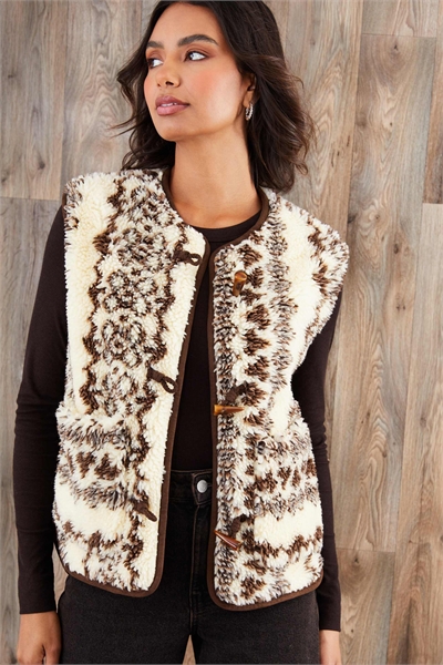 Жилет из флиса с принтом артикул 152719392