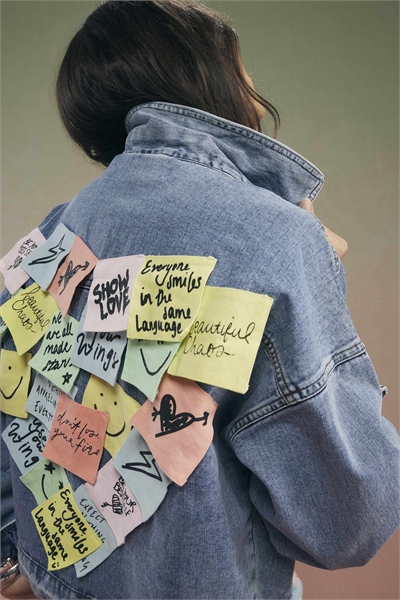 Джинсовая куртка с надписью «Year Zero» артикул 156135790