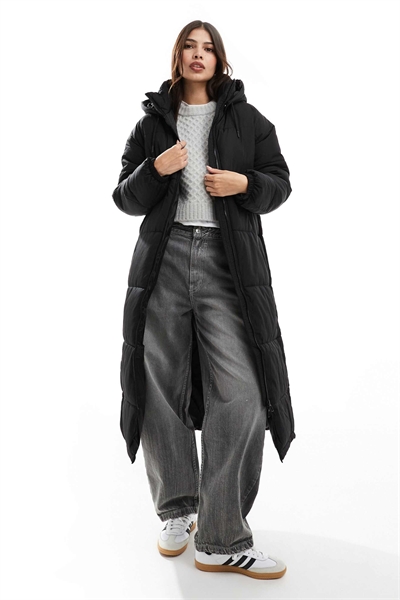 Длинное пальто с подкладкой черного цвета артикул 139025237