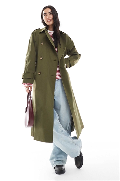 Тренч с длинным покроем артикул 147787398