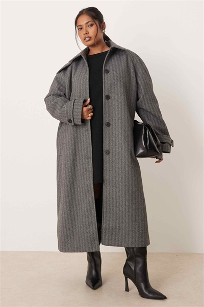 ASOS DESIGN — удлиненное пальто-картуз для полных артикул 142295895