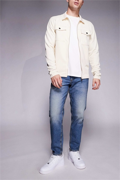 Джинсы с зауженными штанинами артикул 142119976