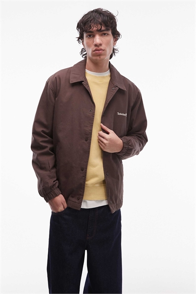 Куртка-коуч из промытого канваса с утеплением артикул 148892006