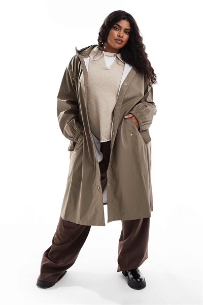 Парка из прорезиненной ткани ASOS DESIGN Curve артикул 133402598