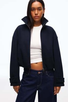 Куртка на молнии с мягкой текстурой артикул 155393097