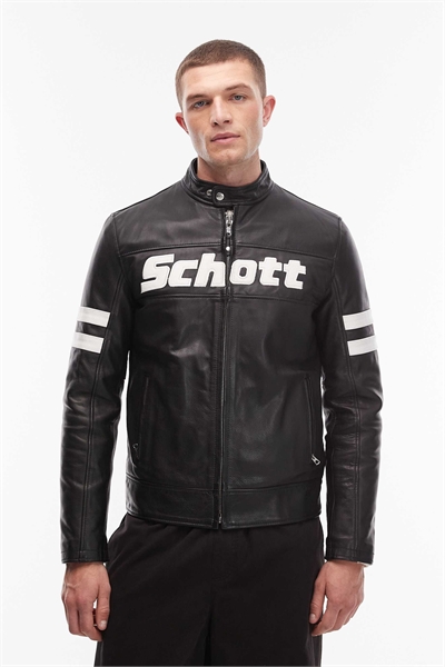 Премиум логотип деталь мотокросс натуральная кожа куртка на молнии черного цвета артикул 152190419