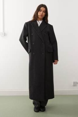 Пальто оверсайз из смешанной шерсти Logan длиной до колен артикул 150042995