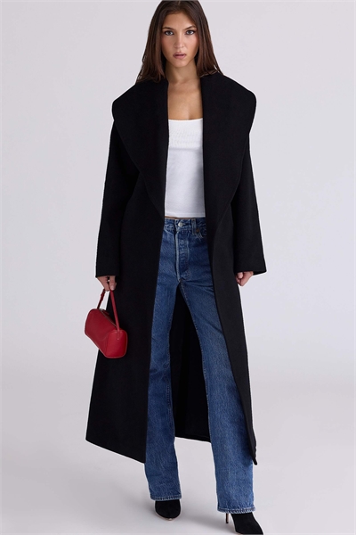 Пальто с воротником-шалькой из шерсти Cocoon артикул 154311993