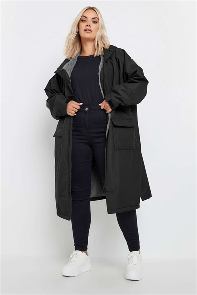 Водонепроницаемый халат с флисовой подкладкой, черный артикул 155449601