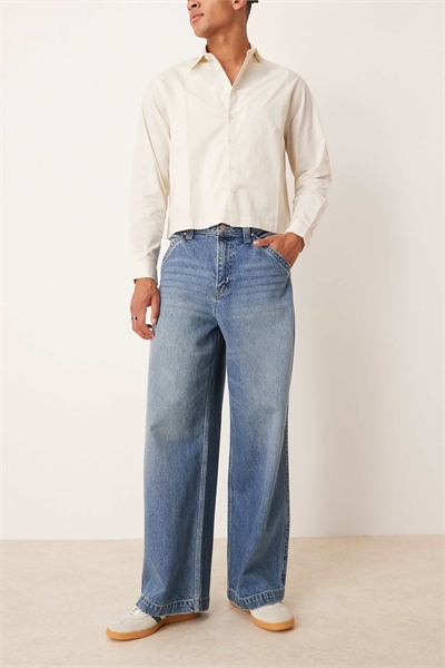 Джинсы свободного кроя артикул 143420739