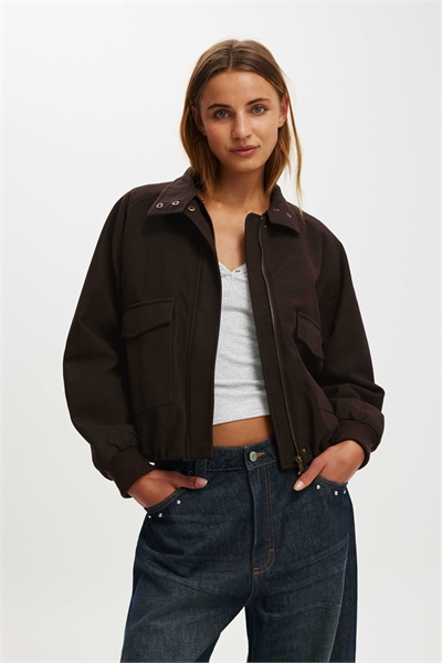 Бомбер Clover с воротником-воронкой артикул 154753985