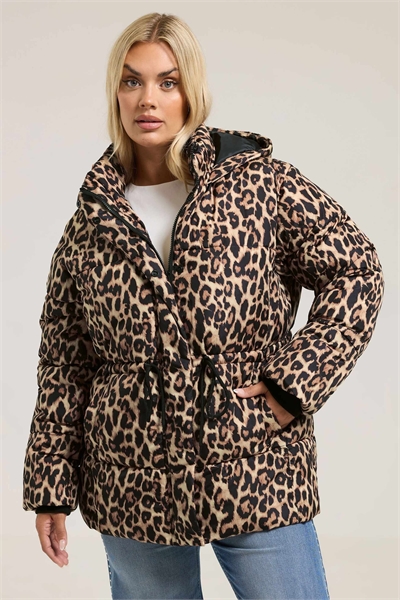 Короткое утепленное пальто Leopard коричневого цвета артикул 154356864
