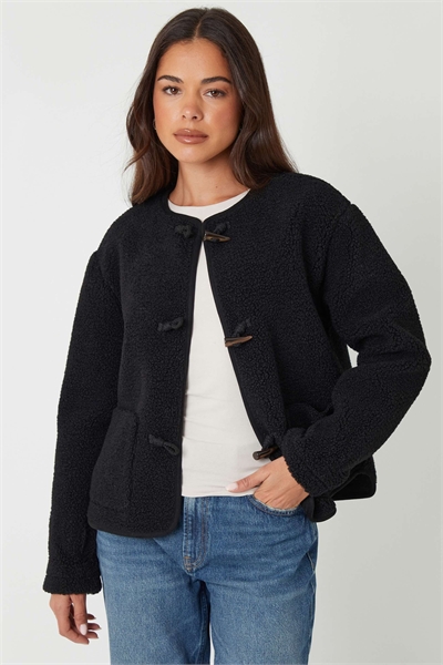 Куртка из флиса с застежкой-тогглом артикул 151719239