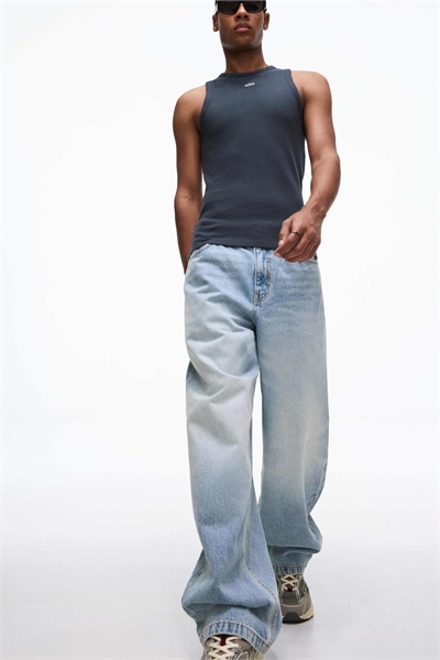 Длинные джинсы свободного кроя артикул 156179320