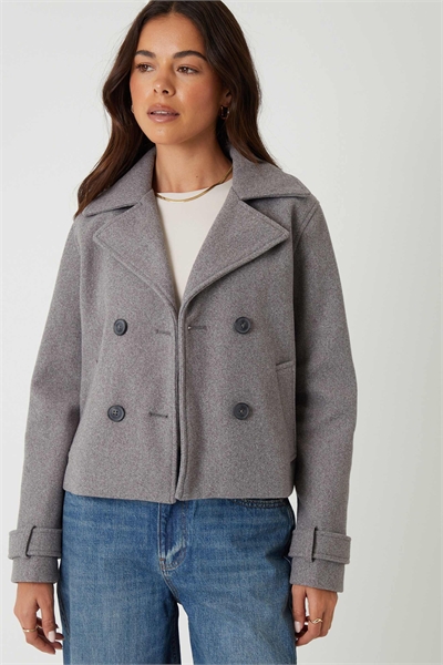 Укороченный тренч из искусственной шерсти артикул 151718121