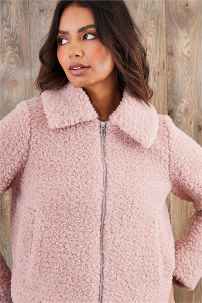 Бомбер из бордовой ткани на молнии с воротником артикул 152719707