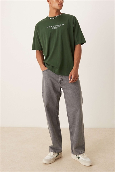 Джинсы Mist с низкой посадкой, свободным кроем и широкими брючинами артикул 137258329