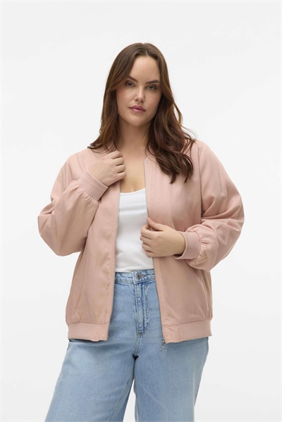 Бомбер розового цвета артикул 146891315