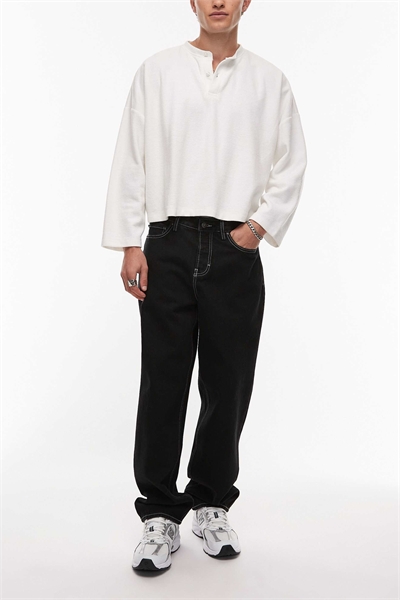 Джинсы из денима свободного кроя с 5 карманами артикул 150481723