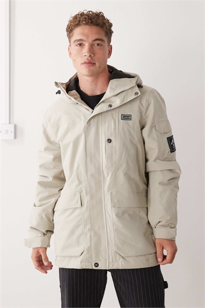 Двусторонняя водонепроницаемая куртка бежевого цвета артикул 150276758