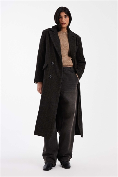 Классическое пальто в стиле «дад» из смешанной шерсти артикул 147702296