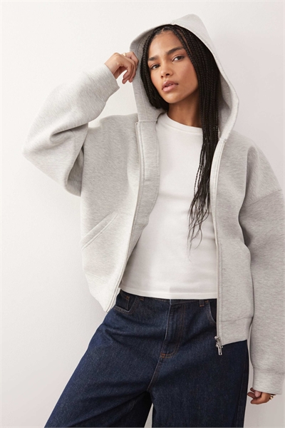 Алая толстовка оверсайз на молнии с капюшоном артикул 151522857