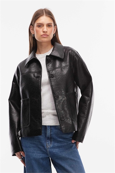 Куртка Харрингтон под кожу артикул 151781999