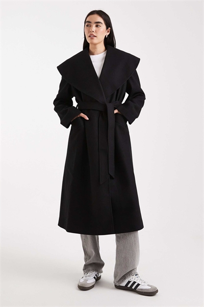 Классическое пальто с запахом артикул 143498115
