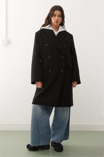 Пальто оверсайз из смешанной шерсти Logan длиной до колен артикул 150042976