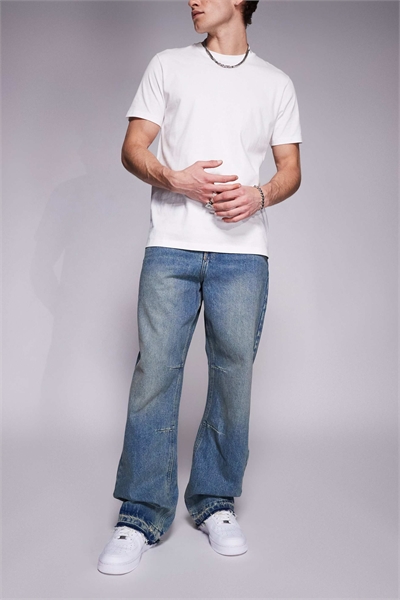 Джинсы-багги артикул 141499893