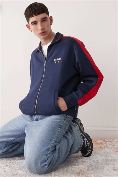 Куртка из джерси на молнии с красной полоской артикул 141240797