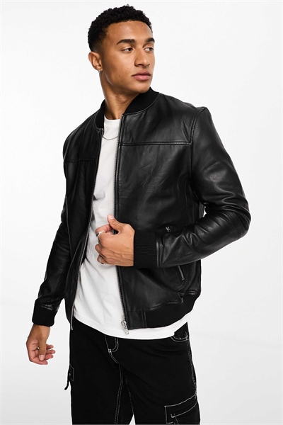 Куртка-бомбер Dio-Washington из натуральной кожи артикул 131733909