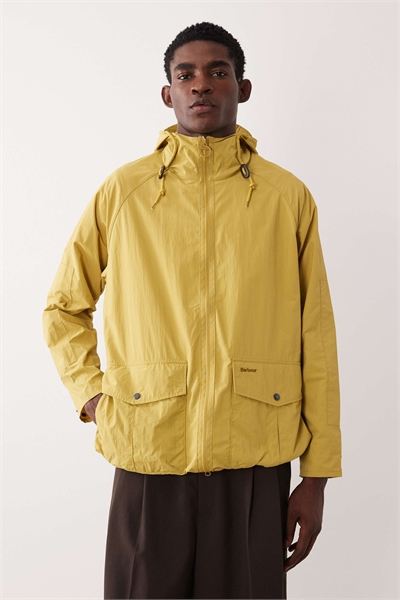 Переработанная куртка с капюшоном и застежкой-тогглом в золотисто-желтом цвете артикул 154715405